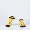 Žluté krátké pánské ponožky Fasardi se vzorem netopýrů