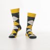 Žluté pánské ponožky Fasardi s nápisem