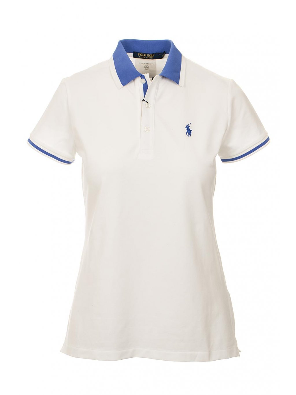 Ralph Lauren polo Golf dámské tričko bílé s modrou - FASHION AVENUE