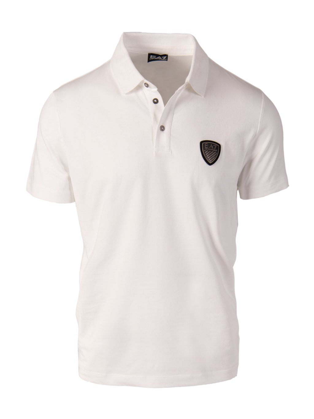 Emporio Armani pánské tričko bílé EA7 s nápisem - FASHION AVENUE