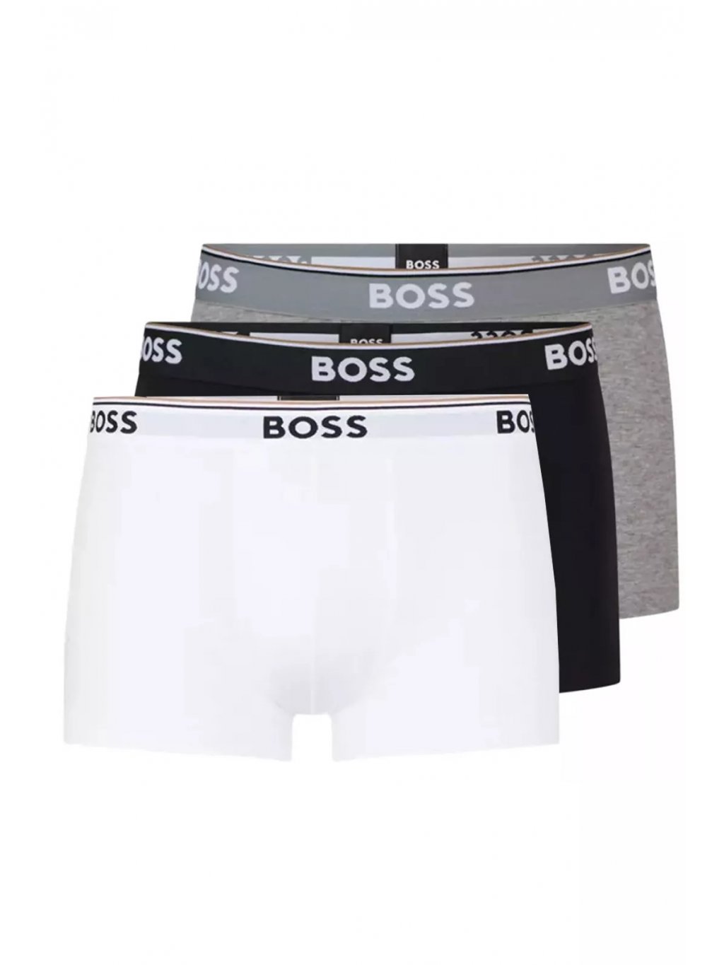 Hugo Boss pánské boxerky 3pack černé, šedé, bílé - FASHION AVENUE