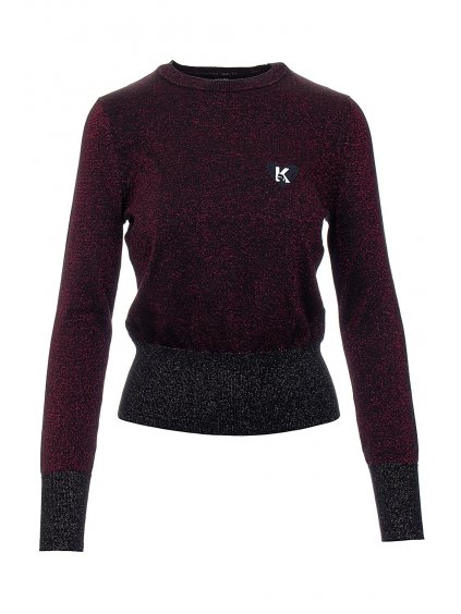 KL78 Karl Lagerfeld dámský svetr černé červený (1)