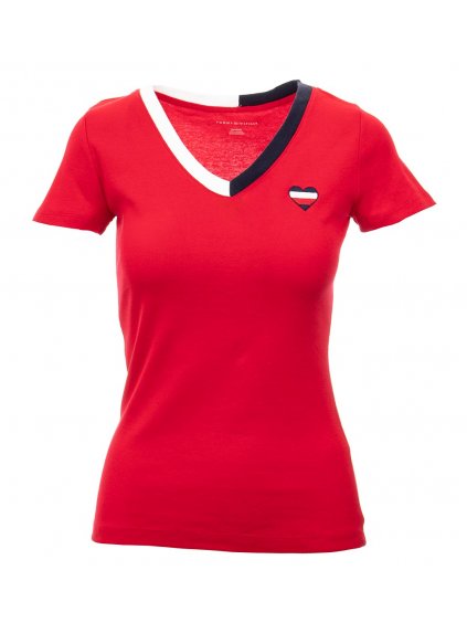 TH117 Tommy Hilfiger dámské tričko červené (1)