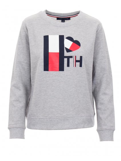 TH122 Tommy Hilfiger dámská mikina šedá (1)