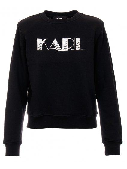 KL123 Karl Lagerfeld dámská mikina Statement Shoulder černá (1)