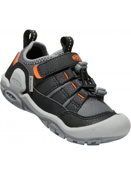 KN61 Keen dětské outdoorové boty Knotch Hollow Steel Grey Safety Orange (1)
