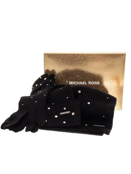 19443 Michael Kors dámský set čepice, šála, rukavice Fashion Avenue 539442