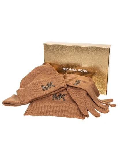 20648 Michael Kors dámský set čepice šála rukavice Fashion Avenue 539498