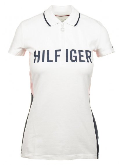 TH33 Tommy Hilfiger dámské polo tričko bílé (1)