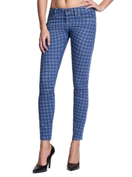 GU280 GUESS jeans Brittney Skinny Ankle with Houndstooth print