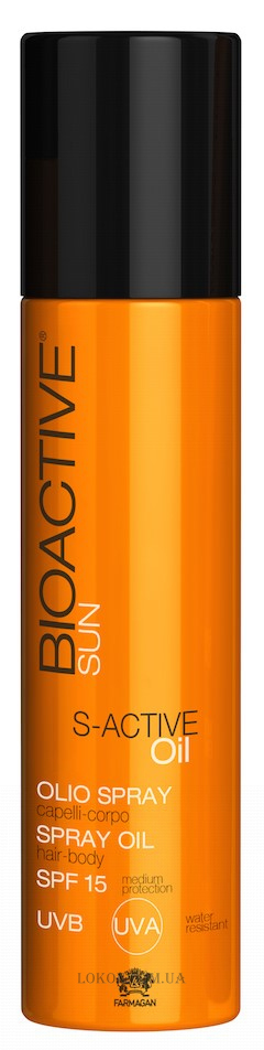 Farmagan Bioactive S-Active Oil sprej na vlasy SPF 15 250 ml