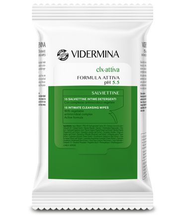 Vidermina CLX vlhčené intimní antimikrobiální čistící ubrousky 15ks