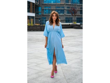 Midi šaty - oversize, baby blue