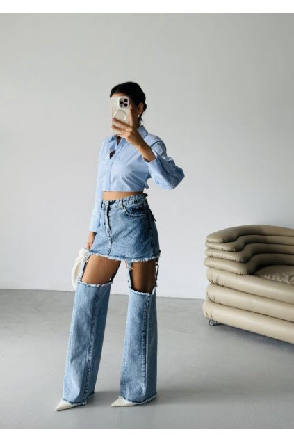 Nohavicový set „DENISE“ – jedinečný denim, ktorý nikto neprehliadne