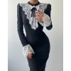 Elegantné čierne šaty „Victoria Lace“