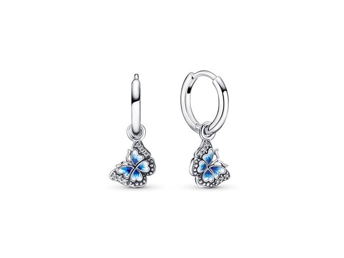 Náušnice PANDORA model Modrý motýl 290778C01