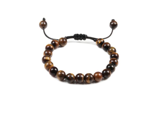 Náramek Tiger Eye: Klasický náramek s tygřím okem, který slibuje přinést sílu a odvahu do každodenního života.
