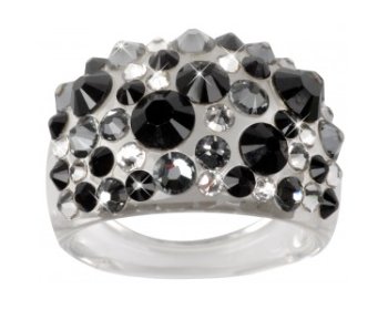 Prsten LEVIEN BY SWAROVSKI Bubble JET RBB50JET