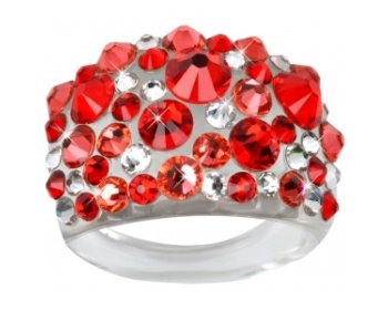 Prsten LEVIEN BY SWAROVSKI Bubble LIGHT SIAM RBB50LSI