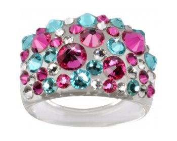 Prsten LEVIEN BY SWAROVSKI Bubble PINK/TURQUOIS RBB50PTY