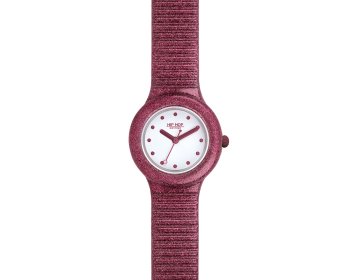 Hodinky HIP HOP mod. SPARKLING MANIA - BORDEAUX GLITTER HWU1022