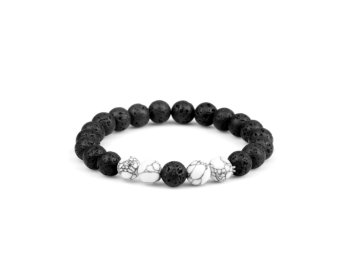 Náramek Volcano Black & White Elastic: Moderní elastický náramek s černobílým designem, který poskytuje ostrý vizuální kontrast a univerzálnost.