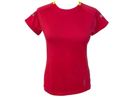 Nové růžové funkční triko se žlutým lemem Nordblanc