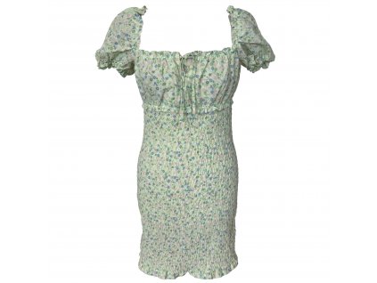 Zelenkavé žabičkované šaty H&M