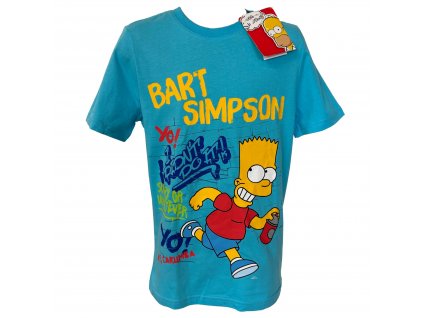 Nové dětské modré tričko Bart Simpson