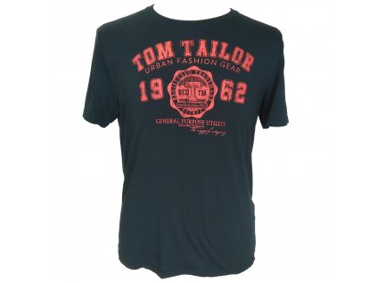 Pánské tmavě zelené triko Tom Tailor