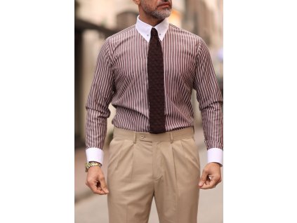 0nijkahve igneli yaka gomlek slim fit dbd34a