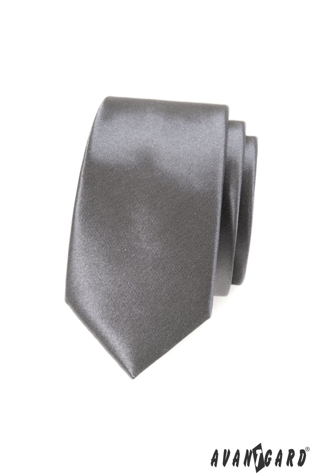 Grafitová luxusní úzká kravata 571 - 9020