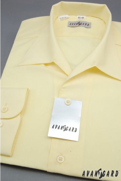Pánská košile s rozhalenkou, dl.rukáv sv.žlutá 457 - 5