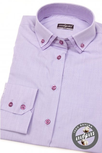 Dámská košile s dlouhým rukávem lila 720 - 3833