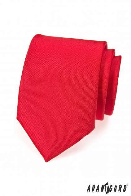 Červená matná kravata 559 - 7058