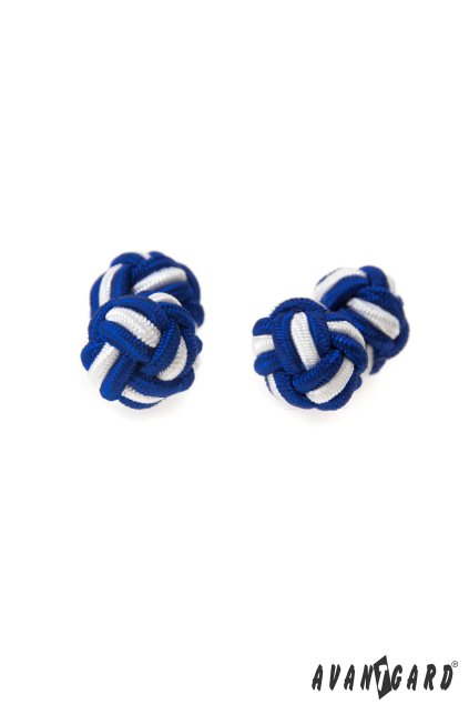 Knots - manžetové uzlíky modrá-bílá 614-1801