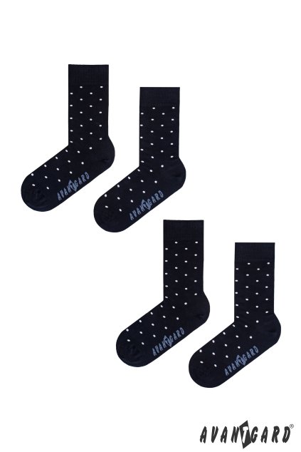 Set Ponožky 2 páry modrá s puntíkem 778-05003
