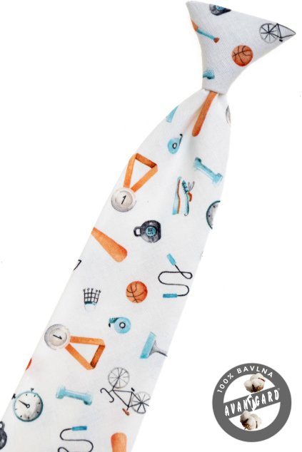 Chlapecká kravata bílá/sport 558-51051