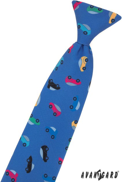 Chlapecká kravata modrá/auta 548-1991