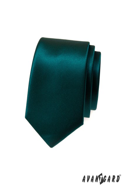 Kravata SLIM LUX zelená/emerald 571-9049