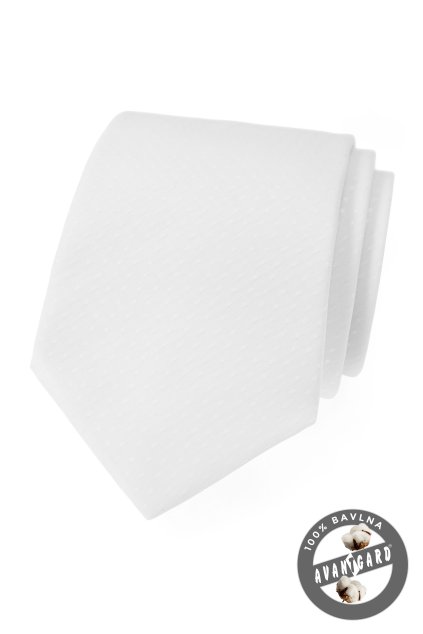 Kravata LUX bavlněná bílá 561-290