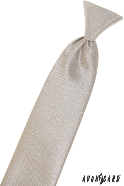 Chlapecká kravata ivory/stříbrná 558-22308
