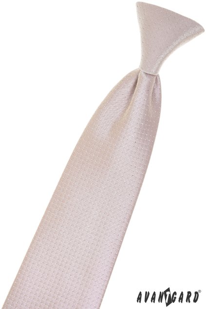 Chlapecká kravata pudrová/stříbrná 558-22309
