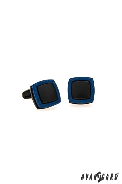 Manžetové knoflíčky LUX černá/modrá 580-41021