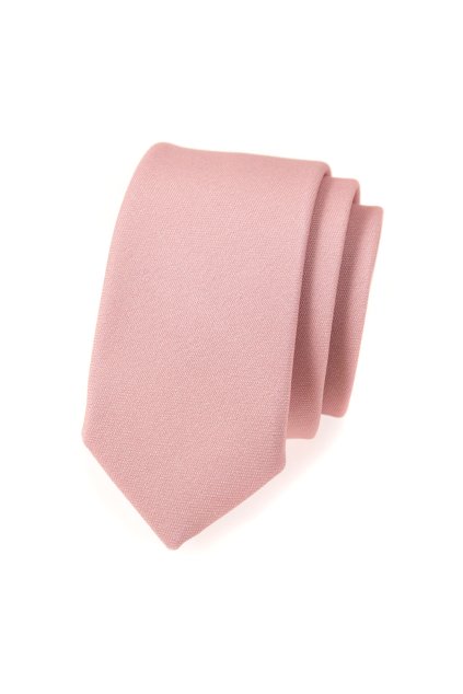 Kravata SLIM LUX pudrová 571-9811