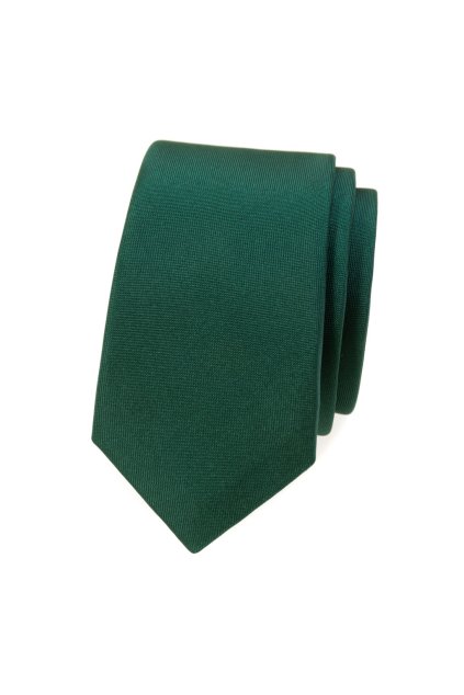 Kravata SLIM zelená mat 551-7924