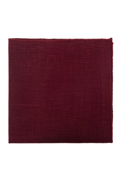 Lněný kapesníček do saka PREMIUM bordó 612-107