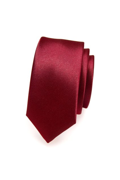 Kravata SLIM LUX bordó 571-9022
