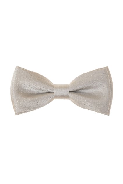 Motýlek s kapesníčkem ivory/stříbrná 575-22308