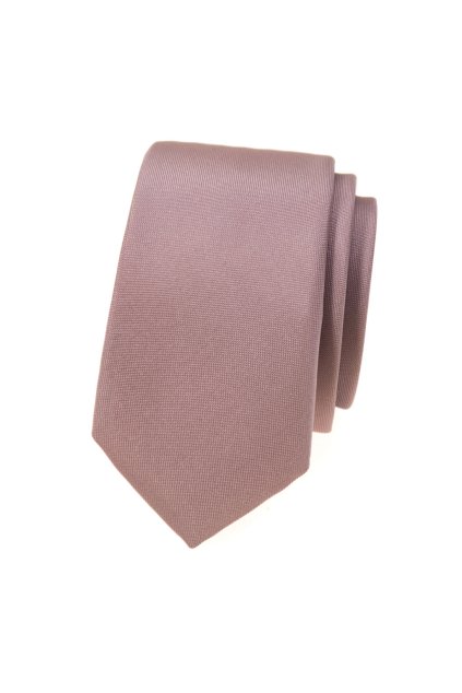 Kravata SLIM pudrová mat 551-7929